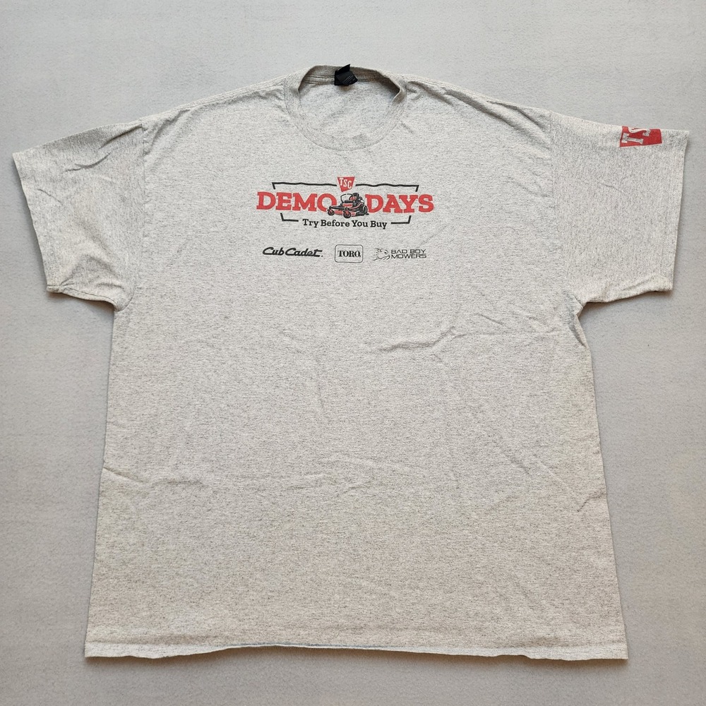 Port & Co TSC Demo Days T-Shirt Mens 2XL Gray Cub Cadet Toro Bad Boy Mowers Tee